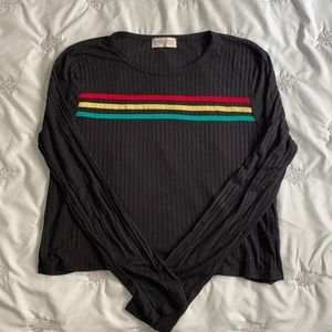 Ribbed black long sleeve